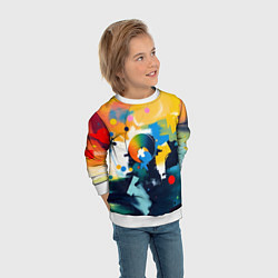 Свитшот детский Абстракция в деталях, цвет: 3D-белый — фото 2