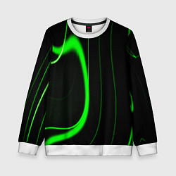 Свитшот детский Color green light green black, цвет: 3D-белый