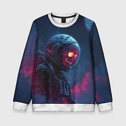 Детский свитшот Скелет космонавта под луной