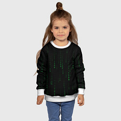 Свитшот детский Color black green, цвет: 3D-белый — фото 2
