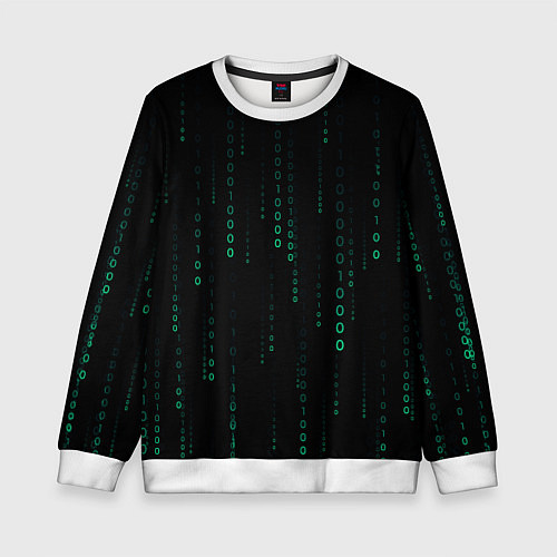 Детский свитшот Color black turquoise / 3D-Белый – фото 1