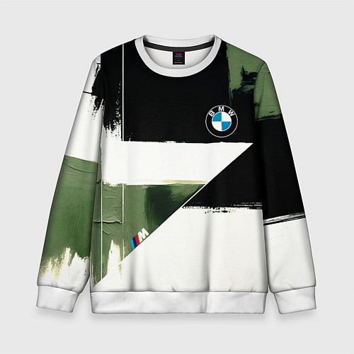 Детский свитшот BMW логотип / 3D-Белый – фото 1