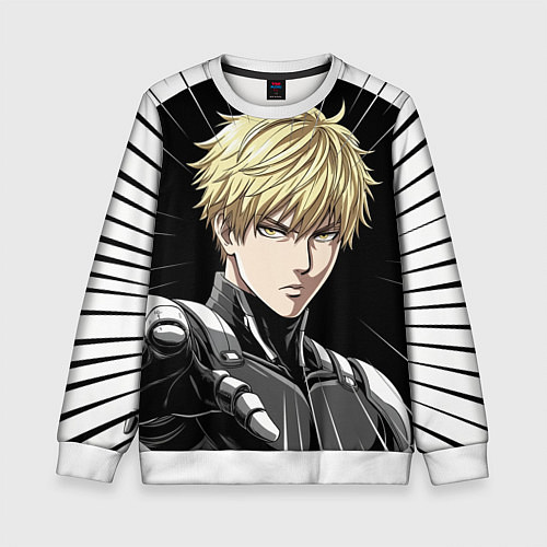 Детский свитшот Генос one punch man / 3D-Белый – фото 1