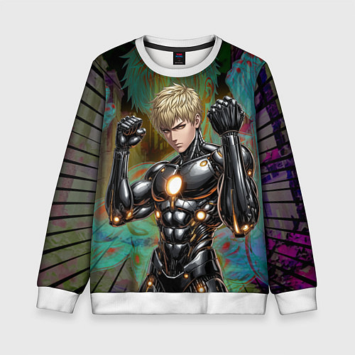 Детский свитшот Генос новая броня / 3D-Белый – фото 1