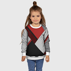 Свитшот детский Color black red grey, цвет: 3D-белый — фото 2