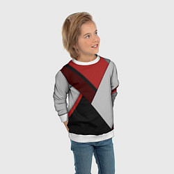 Свитшот детский Color black red grey, цвет: 3D-белый — фото 2