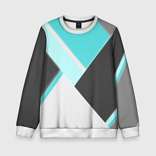 Детский свитшот Color black blue / 3D-Белый – фото 1