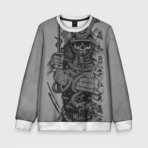 Детский свитшот Мертвый самурай призрак / 3D-Белый – фото 1