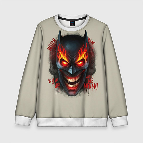 Детский свитшот Огенный Бэтмент / 3D-Белый – фото 1