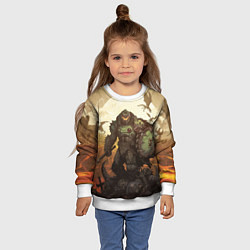 Свитшот детский Doom dark ages doom guy, цвет: 3D-белый — фото 2