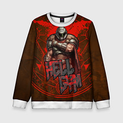 Свитшот детский Doom dark ages gym, цвет: 3D-белый
