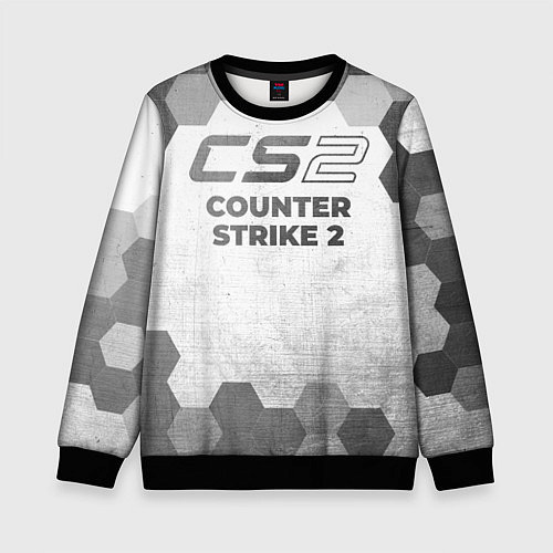 Детский свитшот Counter Strike 2 - white gradient / 3D-Черный – фото 1