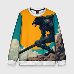 Детский свитшот Киберчеловек-волк