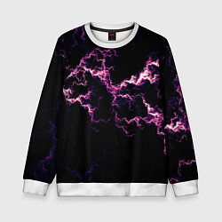 Свитшот детский Lightning pink glow, цвет: 3D-белый