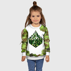 Свитшот детский Камуфляж альпениста, цвет: 3D-белый — фото 2