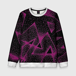 Свитшот детский The triangle is pink, цвет: 3D-белый