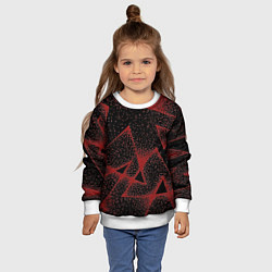 Свитшот детский Triangles with dots, цвет: 3D-белый — фото 2