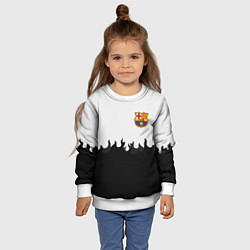 Свитшот детский Barcelona черный огонь, цвет: 3D-белый — фото 2