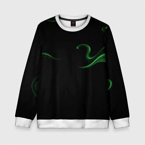 Детский свитшот Color green abstraction / 3D-Белый – фото 1