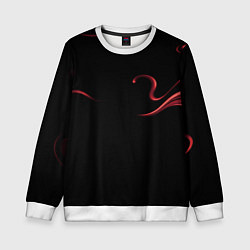 Свитшот детский Color red abstraction, цвет: 3D-белый