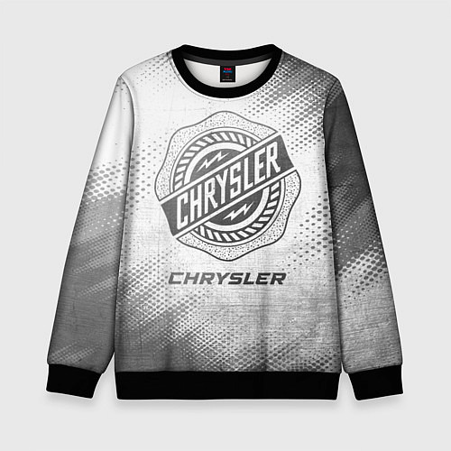 Детский свитшот Chrysler - white gradient / 3D-Черный – фото 1
