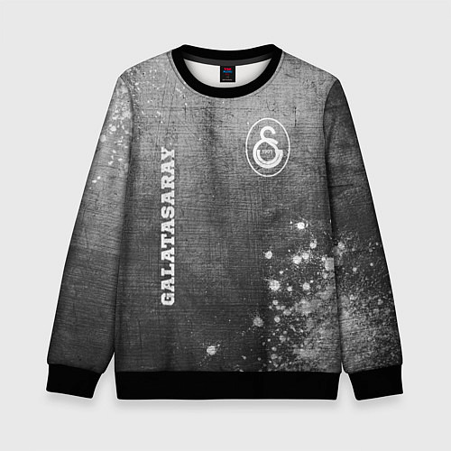 Детский свитшот Galatasaray - grey gradient вертикально / 3D-Черный – фото 1