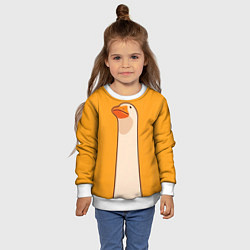 Свитшот детский Гусь смотрит, цвет: 3D-белый — фото 2