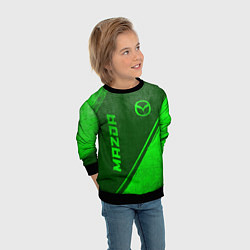 Свитшот детский Mazda - green gradient вертикально, цвет: 3D-черный — фото 2