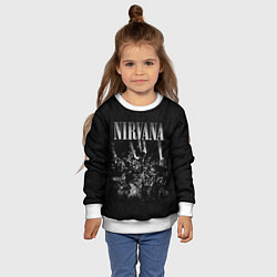Свитшот детский Нирвана концерт, цвет: 3D-белый — фото 2