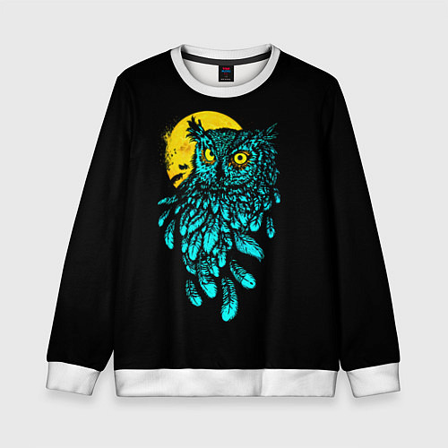 Детский свитшот Night owl / 3D-Белый – фото 1