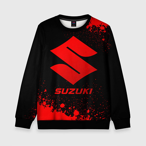 Детский свитшот Suzuki - red gradient / 3D-Черный – фото 1
