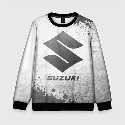 Детский свитшот Suzuki - white gradient / 3D-Черный – фото 1