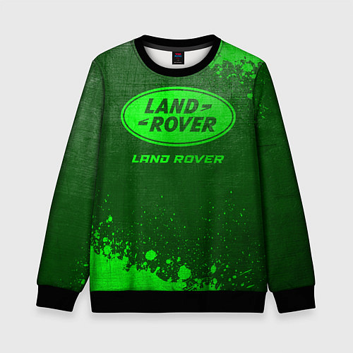 Детский свитшот Land Rover - green gradient / 3D-Черный – фото 1