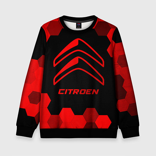 Детский свитшот Citroen - red gradient / 3D-Черный – фото 1