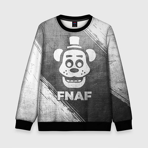 Детский свитшот FNAF - grey gradient / 3D-Черный – фото 1