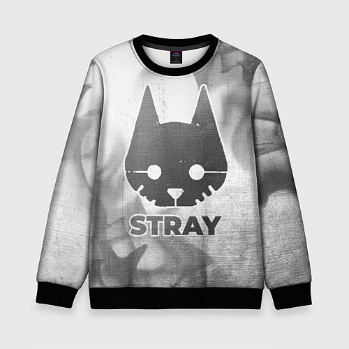Детский свитшот Stray - white gradient / 3D-Черный – фото 1