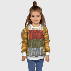 Свитшот детский Цветной узор абстрактная графика, цвет: 3D-белый — фото 2