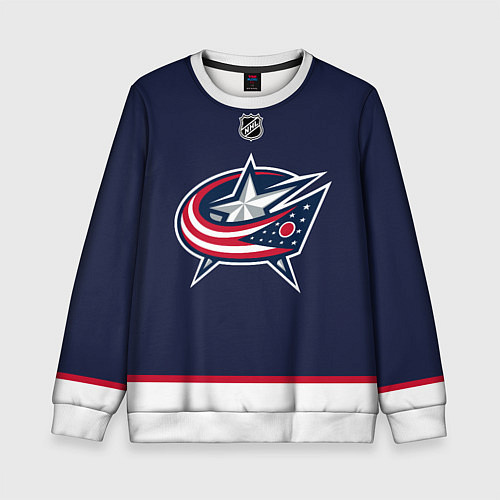 Детский свитшот Columbus Blue Jackets - NHL team / 3D-Белый – фото 1
