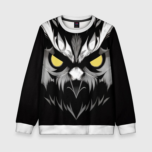 Детский свитшот Взгляд филина / 3D-Белый – фото 1