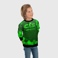 Свитшот детский Counter-Strike 2 - green gradient, цвет: 3D-черный — фото 2
