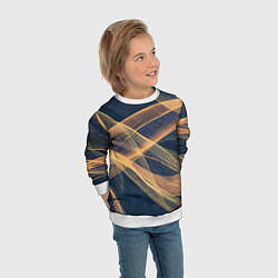 Свитшот детский Световые волны, цвет: 3D-белый — фото 2
