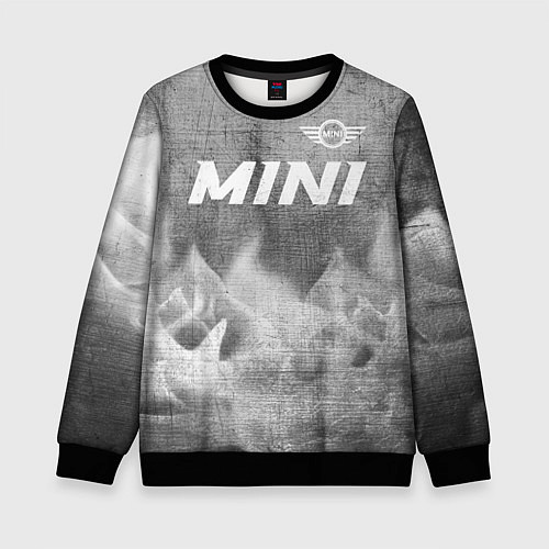 Детский свитшот Mini - grey gradient посередине / 3D-Черный – фото 1