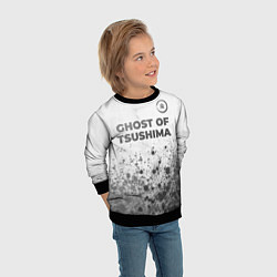 Свитшот детский Ghost of Tsushima - white gradient посередине, цвет: 3D-черный — фото 2