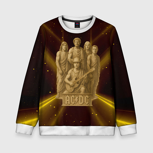 Детский свитшот ACDC стиль памятника / 3D-Белый – фото 1