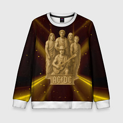Свитшот детский ACDC стиль памятника, цвет: 3D-белый