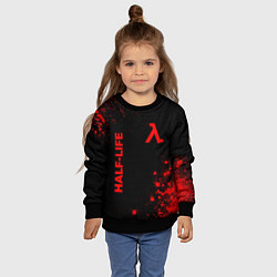 Свитшот детский Half-Life - red gradient вертикально, цвет: 3D-черный — фото 2