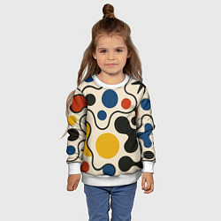 Свитшот детский Пятна, цвет: 3D-белый — фото 2