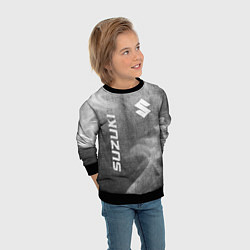 Свитшот детский Suzuki - grey gradient вертикально, цвет: 3D-черный — фото 2