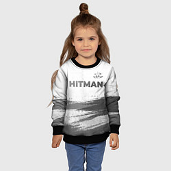 Свитшот детский Hitman - white gradient посередине, цвет: 3D-черный — фото 2