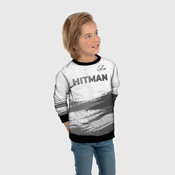 Свитшот детский Hitman - white gradient посередине, цвет: 3D-черный — фото 2